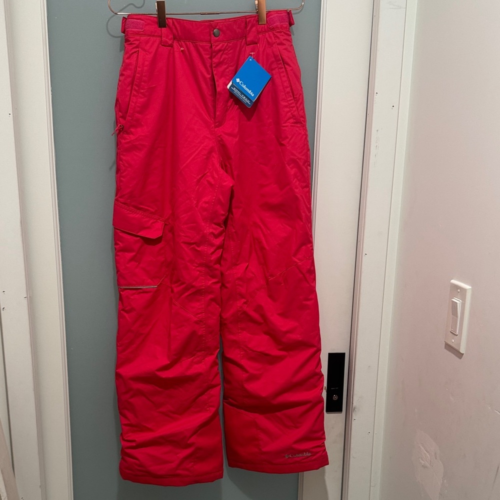 COLUMBIA Vibrant Hot Pink Red Insulated Snow Pants/Snowboarding